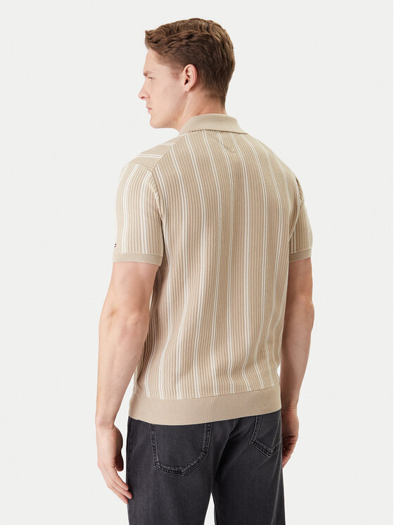 Tommy Hilfiger Tommy Hilfiger Polo Vertical MW0MW41949 Beis Regular Fit