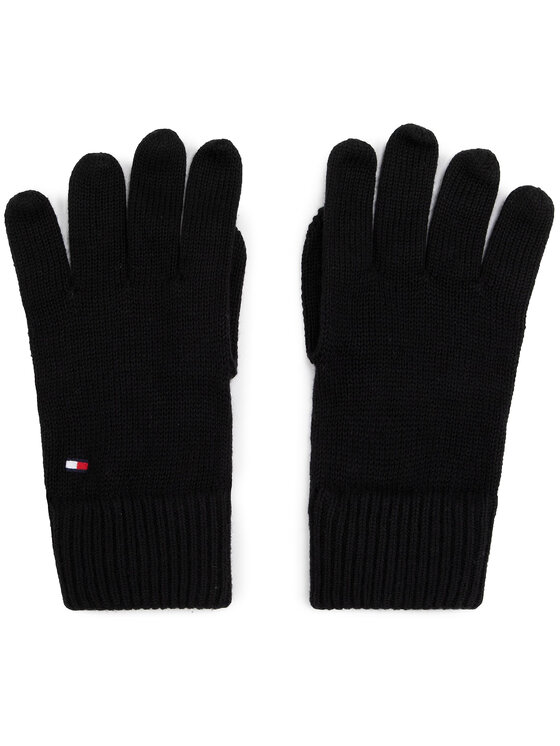 Tommy Hilfiger Σετ σκούφος και γάντια Tommy Hilfiger Pima Cotton Beanie & Gloves Gp AM0AM05435 Μαύρο