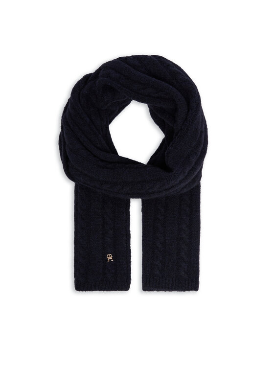 Tommy Hilfiger Šál Tommy Hilfiger Timeless AW0AW16990 Tmavomodrá