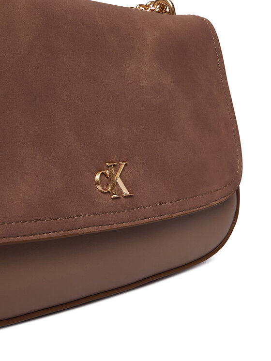 Calvin Klein Geantă Calvin Klein Ck Conv Chain Brushed Medium Bag LV04F3407G Bej