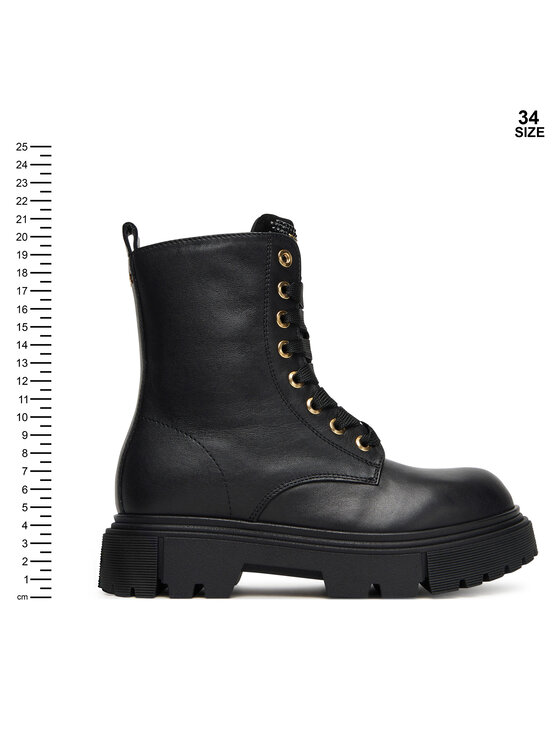 Elisabetta Franchi Turistická obuv Elisabetta Franchi Lace-Up Bootie F4A5-E0411-1251 S Černá