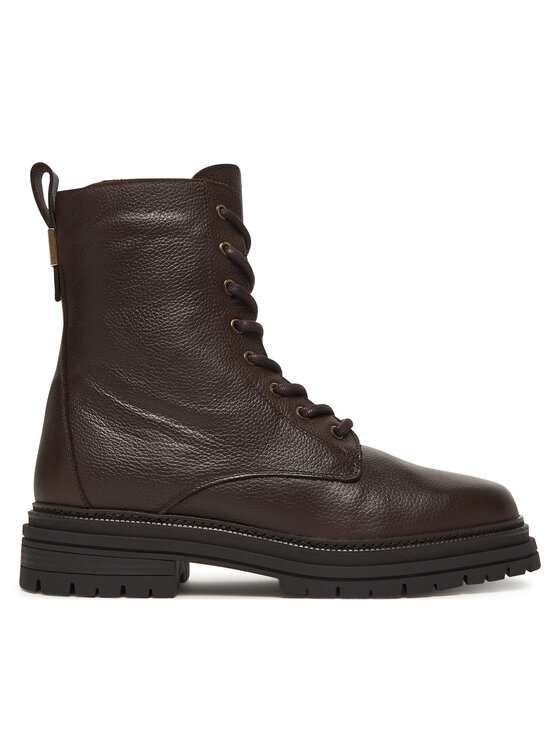 Tommy Hilfiger Žygio batai Tommy Hilfiger Th Plaque Pebble Lace Boot Warm FW0FW08767 Ruda