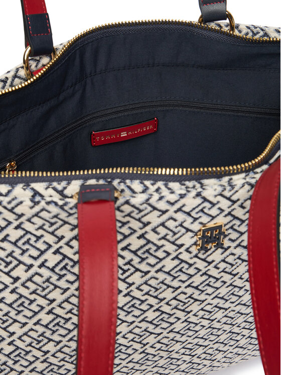 Tommy Hilfiger Táska Tommy Hilfiger Th Jacquard Tote AW0AW19009 Kék