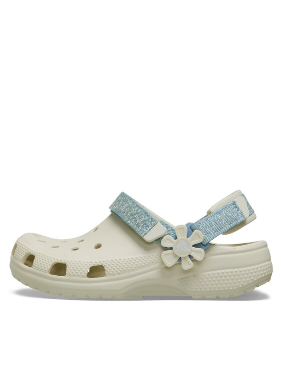 Crocs Шльопанці Crocs Clsc Dnm Flwr Adj BackstrapCgK 212511 Сірий