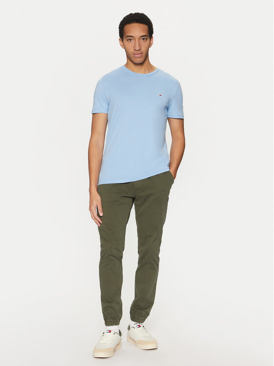 Tommy Jeans Tommy Jeans Camiseta Jaspe DM0DM20363 Celeste Slim Fit