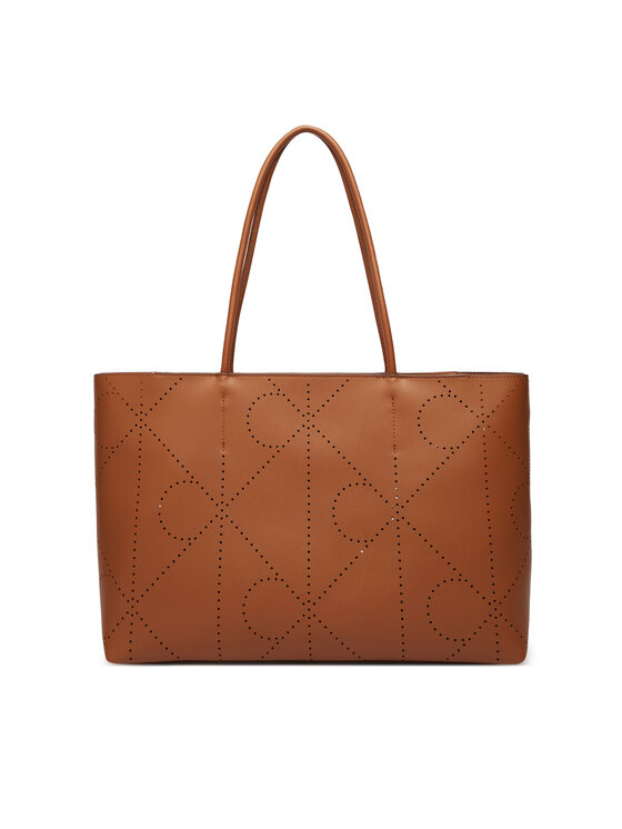 Calvin Klein Rankinė Calvin Klein Emblem Aop Perfor Lthr Tote LV04F3359G Ruda