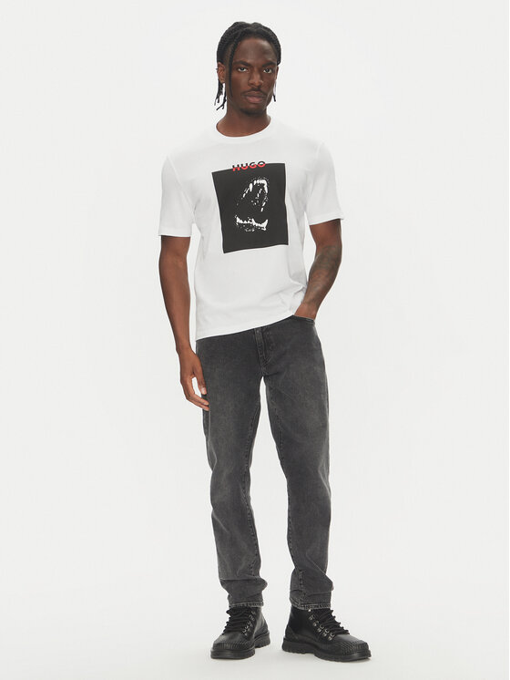 HUGO HUGO Футболка Dobero 50542734 Білий Regular Fit