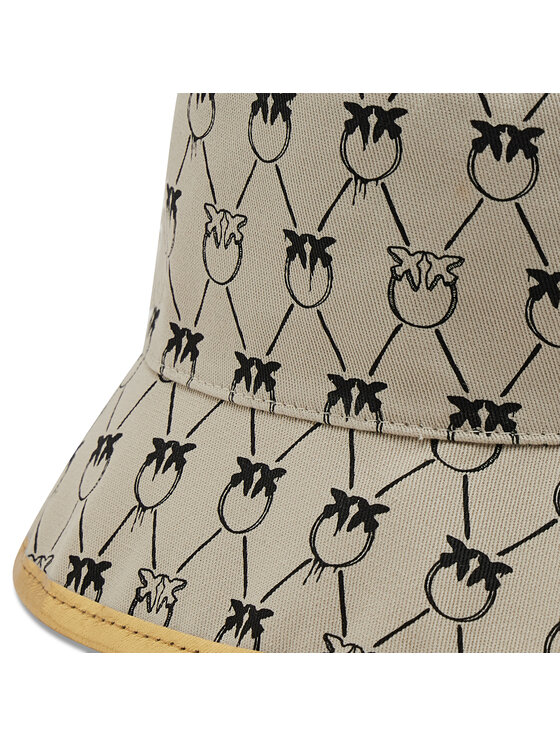 PINKO Platmale Pinko Bucket Brindisi Cappello PE 22 BLK01 1G205T Y87K Pelēks