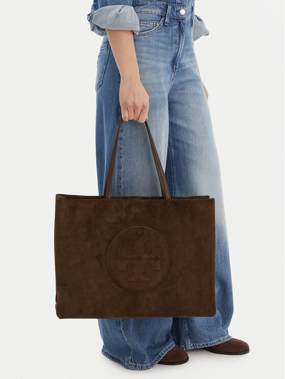 Tory Burch Сумка Tory Burch Ella Suede Tote 170980 Коричневий
