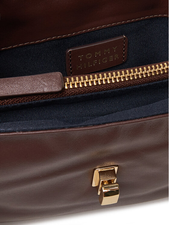 Tommy Hilfiger Kabelka Tommy Hilfiger Soft Leather Conv Crossover AW0AW17638 Hnedá