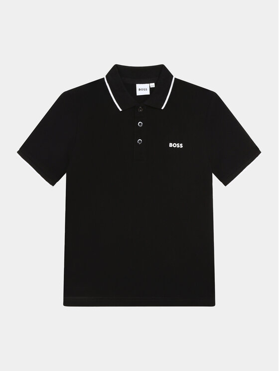 BOSS Boss Pólóing J25P26 D Fekete Regular Fit