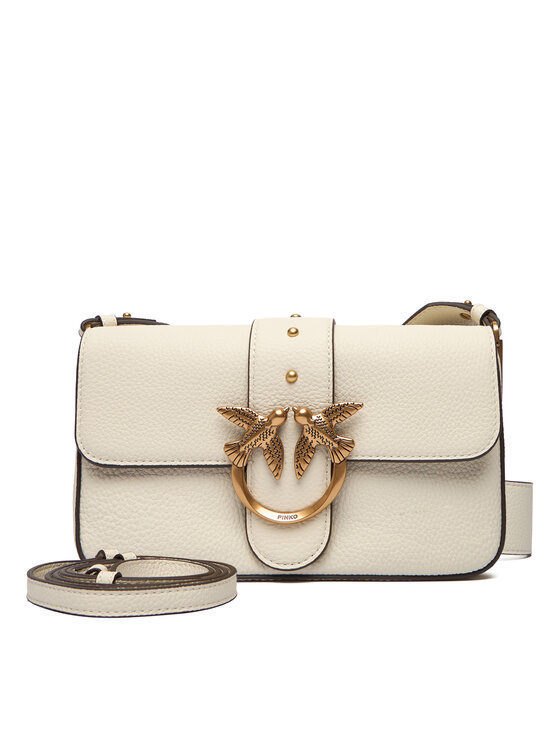 PINKO Torbica PINKO Love One Mini Slouchy Fl Al 25-26 104340 A2OX Écru