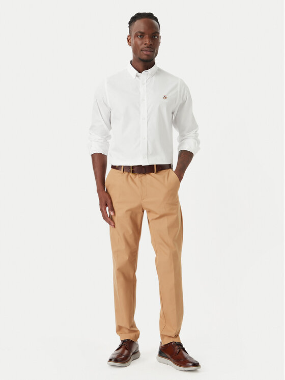 Beverly Hills Polo Club Beverly Hills Polo Club Camisa P-SS26M-BRASS Blanco Regular Fit