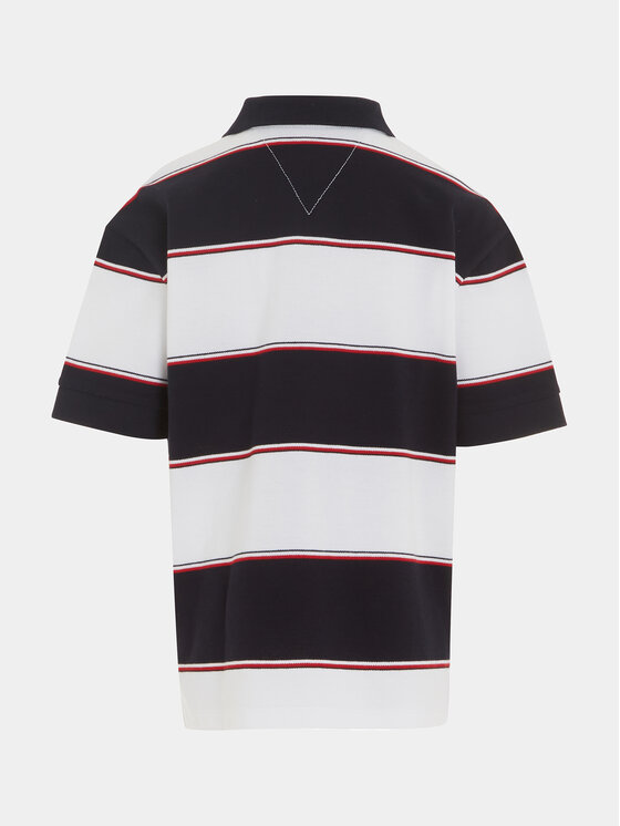 Tommy Hilfiger Tommy Hilfiger Polo Global Rugby KB0KB08857 Λευκό Relaxed Fit
