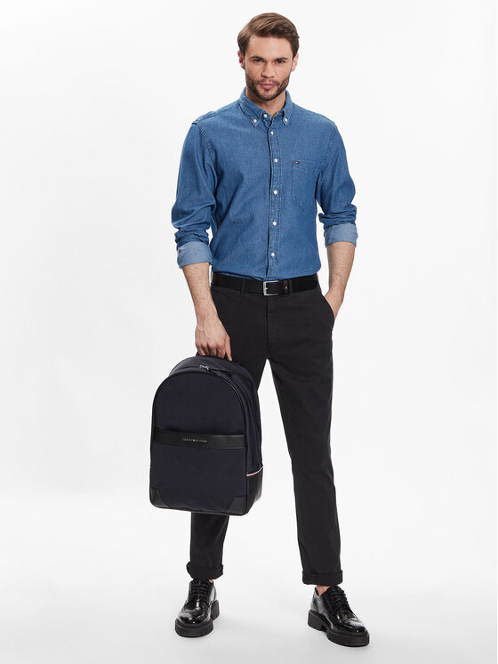Tommy Hilfiger Batoh Tommy Hilfiger Urban Nylon AM0AM10566 Tmavomodrá
