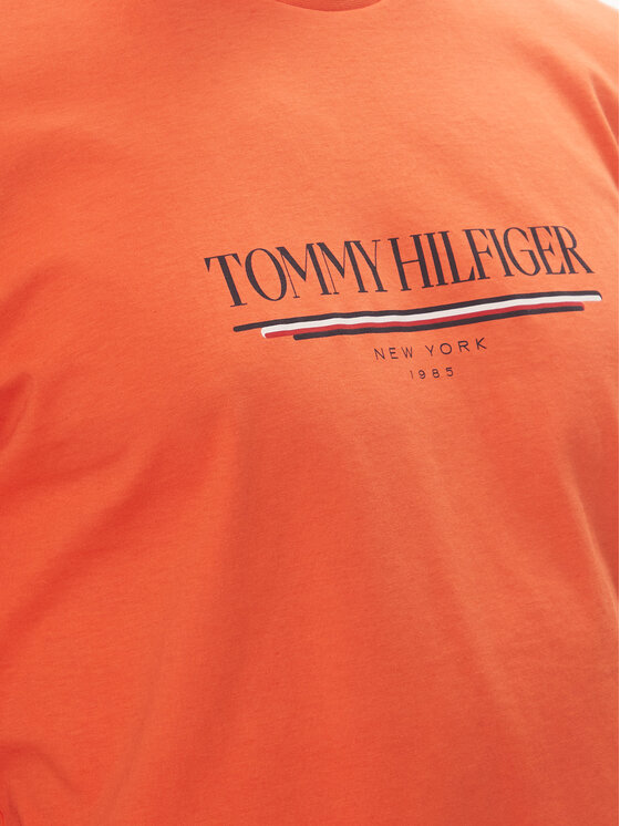 Tommy Hilfiger Tommy Hilfiger Camiseta Brand Love MW0MW40324 Naranja Regular Fit