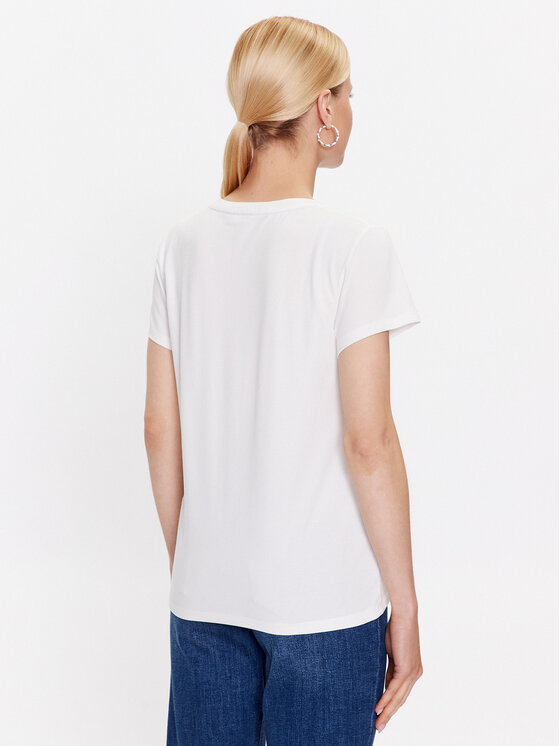 Liu Jo Sport Liu Jo Sport T-shirt TF3084 J0088 Écru Regular Fit