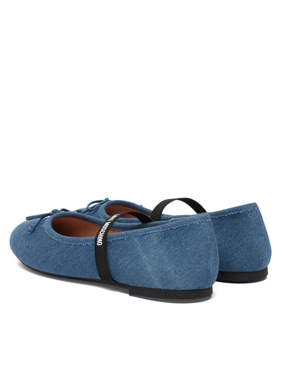 LOVE MOSCHINO Baleriny LOVE MOSCHINO JA11121G1OJO5700 Niebieski