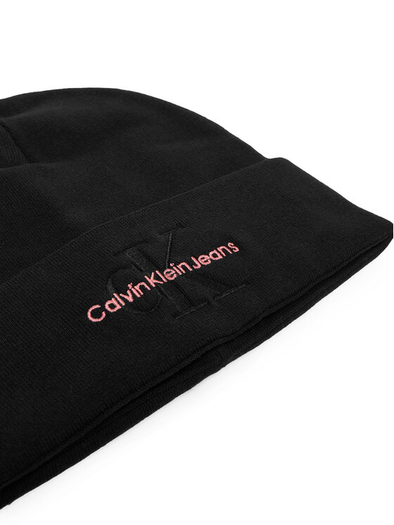 Calvin Klein Berretto Calvin Klein Mono Logo Embro K60K612668 Nero