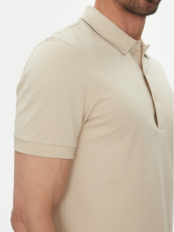 BOSS BOSS Поло Paule 4 50506195 Бежевий Slim Fit