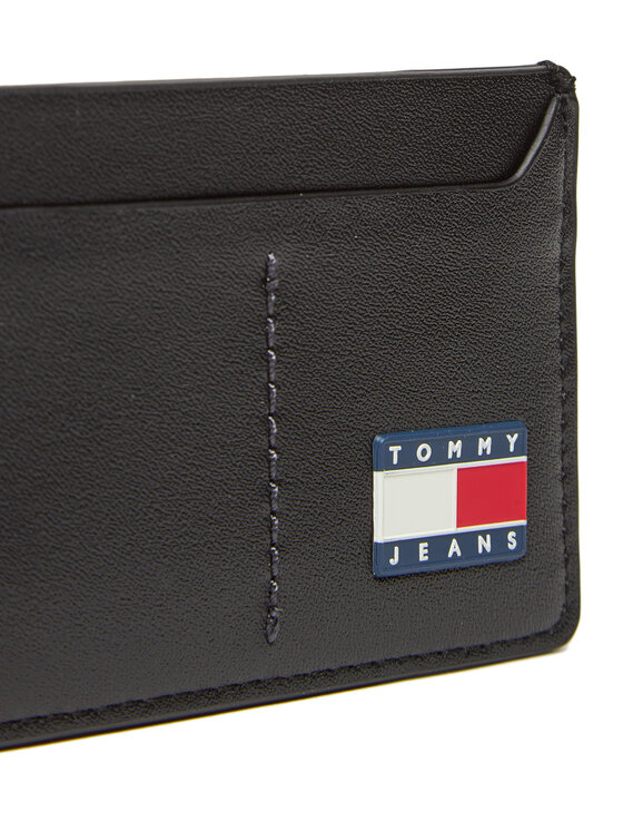 Tommy Jeans Estuche para tarjetas de crédito Tommy Jeans Tjm Heritage Leather Cc Holder AM0AM13410 Negro
