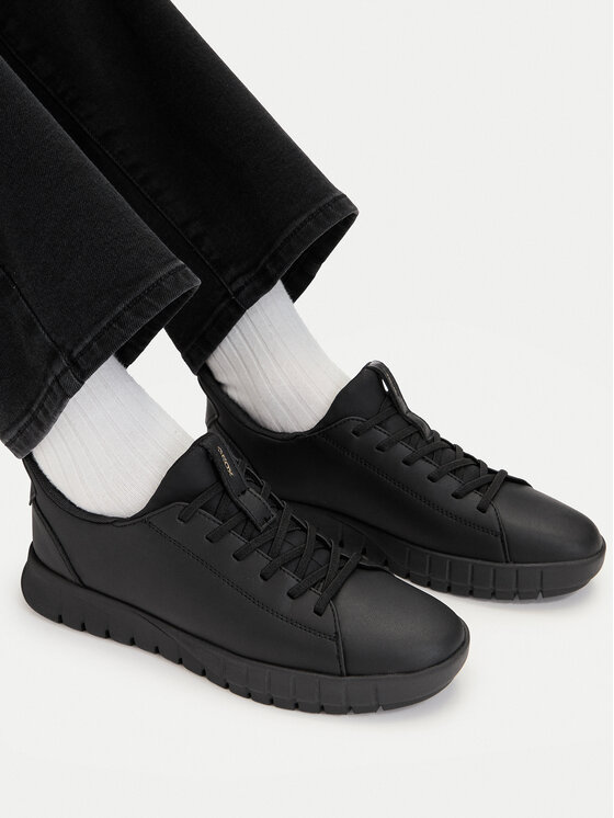 Geox Sneakersy Geox D Flextride Plus D657SC 09B15 C9999 Czarny