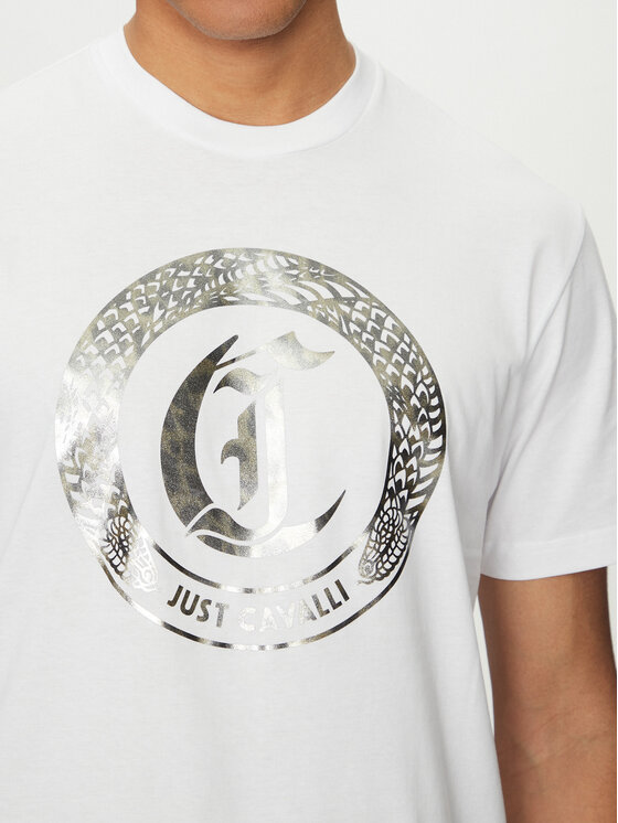 Just Cavalli Just Cavalli Футболка 78OAHT14 Білий Regular Fit