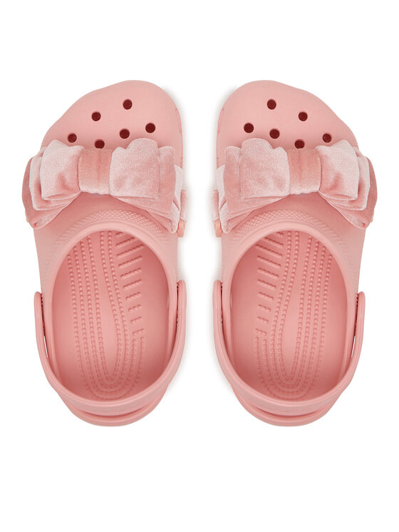 Crocs Şlapi Crocs Classic Bow Clog 211886 Roz