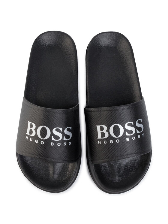 BOSS Şlapi Boss Slides With Contrast J29F73/M90 D Negru