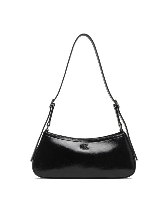 Calvin Klein Дамска чанта Calvin Klein Ck Metallic Small Shoulder Bag LV04F3304G Черен