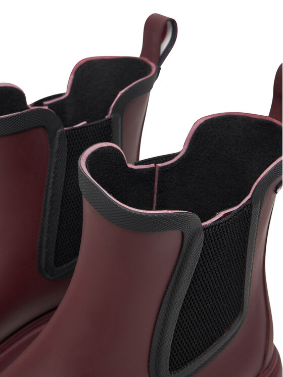 Tommy Hilfiger Gumáky Tommy Hilfiger Flag Ankle Warm Lining FW0FW08974 Bordová