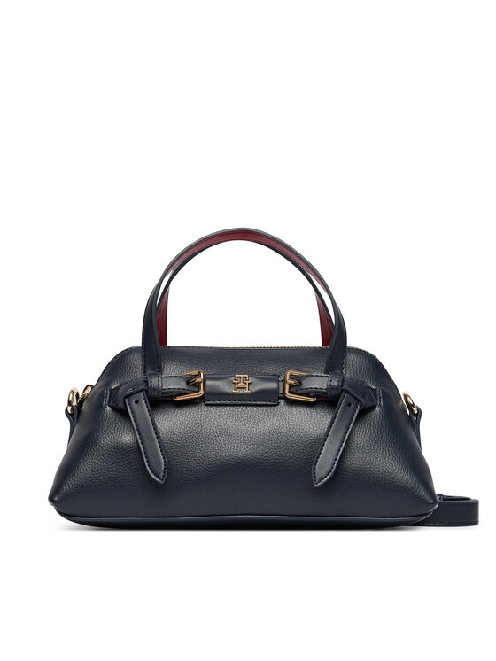 Tommy Hilfiger Rankinė Tommy Hilfiger Th Buckle Mini Tote AW0AW19034 Tamsiai mėlyna
