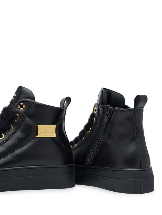 Elisabetta Franchi Členková obuv Elisabetta Franchi High Top Lace UP F4-A9E-0362-1251930 S Čierna