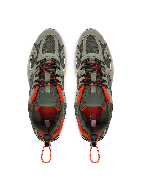 Tommy Jeans Laisvalaikio batai Tommy Jeans Tjm Runner Mix Material EM0EM01620 Chaki
