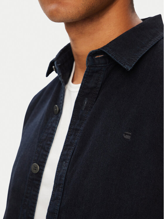 G-STAR G-Star Raw camicia di jeans Clean D28914-D539 Blu scuro Regular Fit