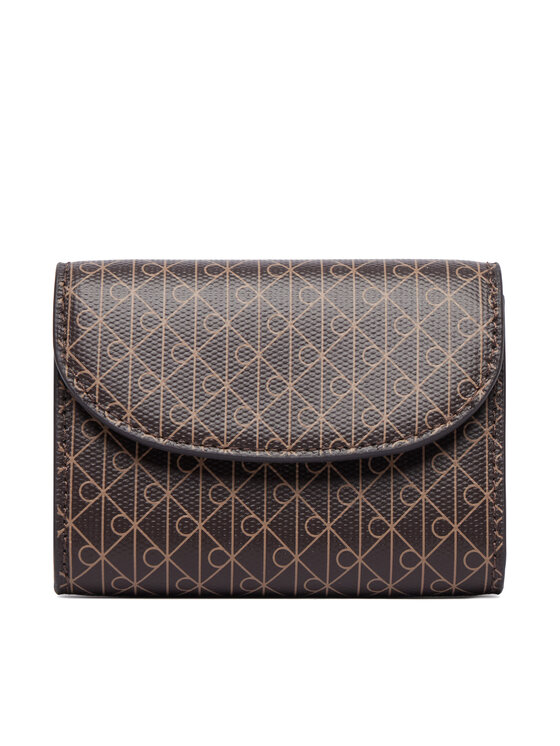 Calvin Klein Portofel Calvin Klein Emblem Aop Flap Coin Wallet LV04F1226G Maro