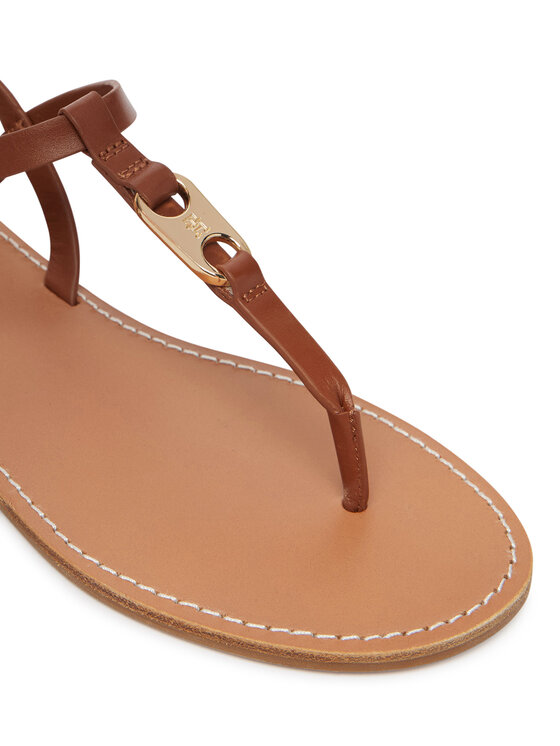 Tommy Hilfiger Σανδάλια Tommy Hilfiger Leather Thong Sandal FW0FW09127 Καφέ