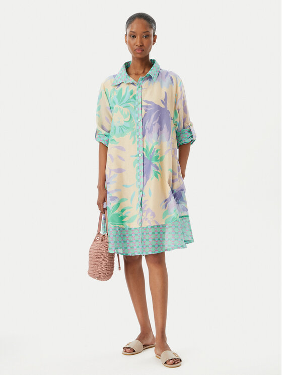 Iconique Iconique Vestido camisero Madeira IC26-062 De color Relaxed Fit