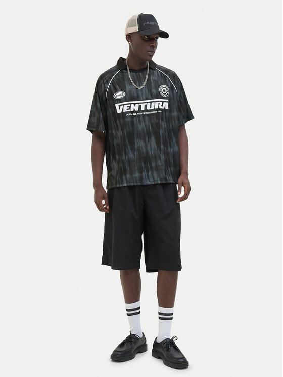 Jack & Jones Jack & Jones Поло Retreat 12277379 Чорний Loose Fit