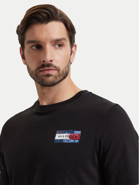 Tommy Hilfiger Tommy Hilfiger Camiseta MW0MW44876 Negro Regular Fit