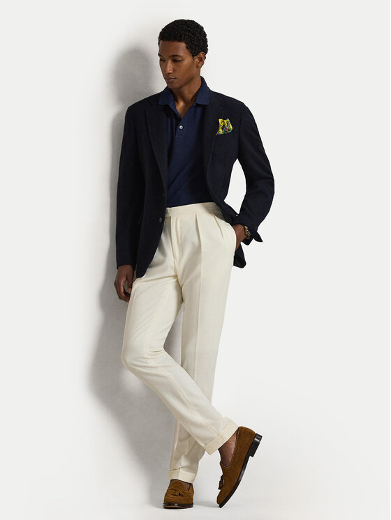 Polo Ralph Lauren Polo Ralph Lauren Polo marškinėliai 710941439038 Tamsiai mėlyna Custom Slim Fit