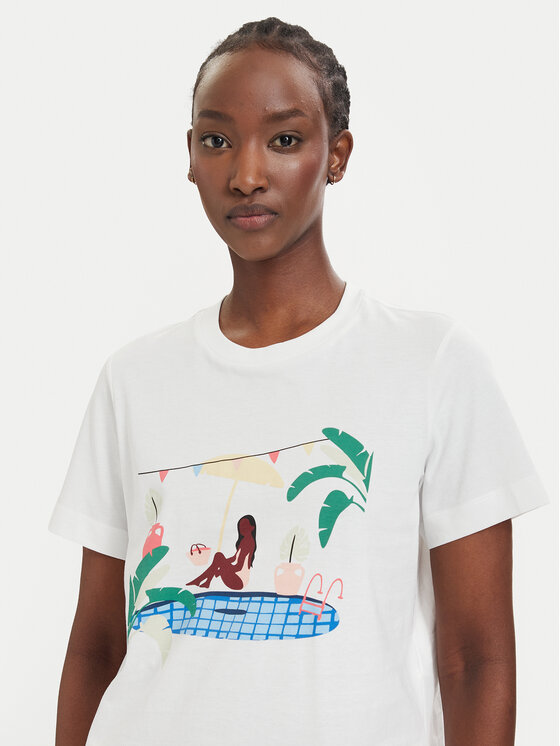 Vero Moda Vero Moda Camiseta Emily 10344804 Blanco Regular Fit