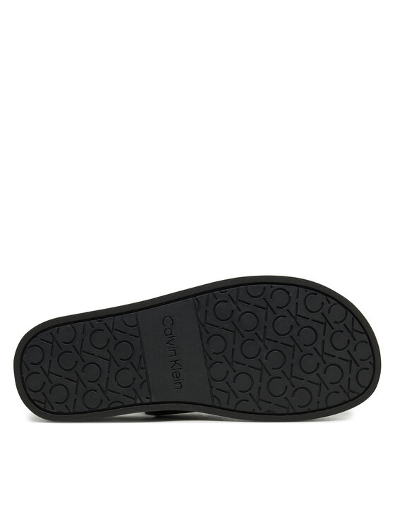 Calvin Klein Sandały Calvin Klein Flat Adj Sandal Eyelet HW0HW02488 Czarny
