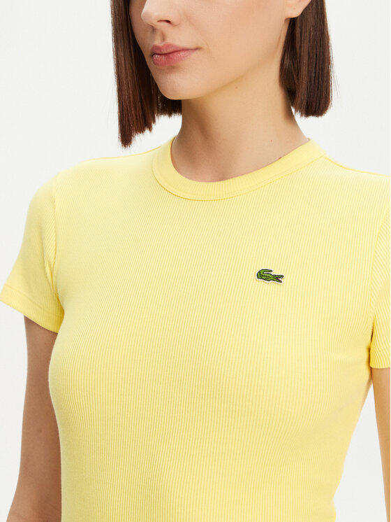 Lacoste Lacoste Футболка TF5538 Жовтий Slim Fit