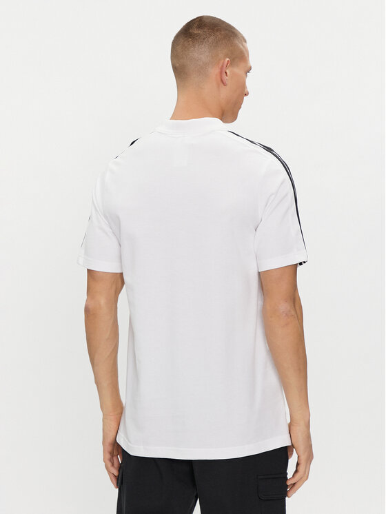adidas adidas Polo marškinėliai Essentials Piqué Embroidered Small Logo 3-Stripes Polo Shirt IC9312 Balta Regular Fit