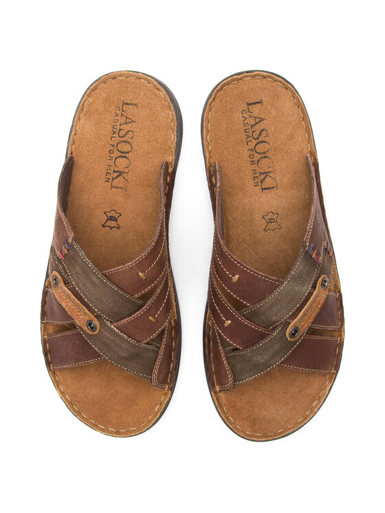 Lasocki For Men Klapki Lasocki For Men MI07-A700-A564-11 Brązowy