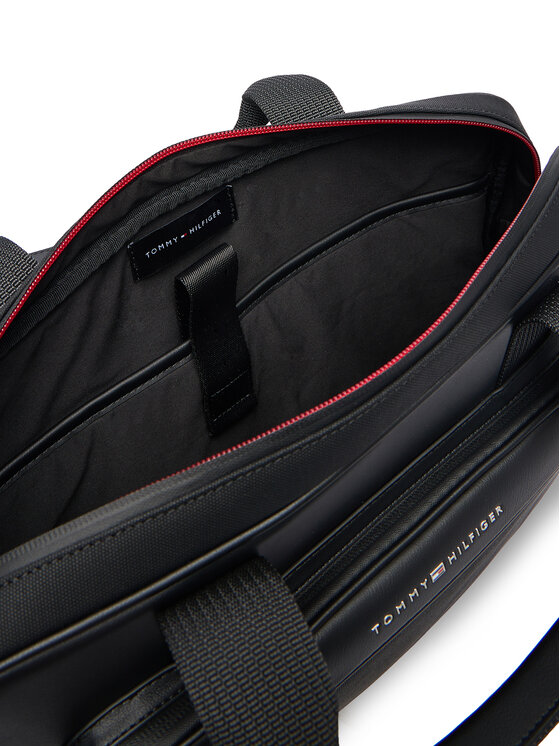 Tommy Hilfiger Brašna na notebook Tommy Hilfiger Th Foundation Computer Bag AM0AM13626 Černá