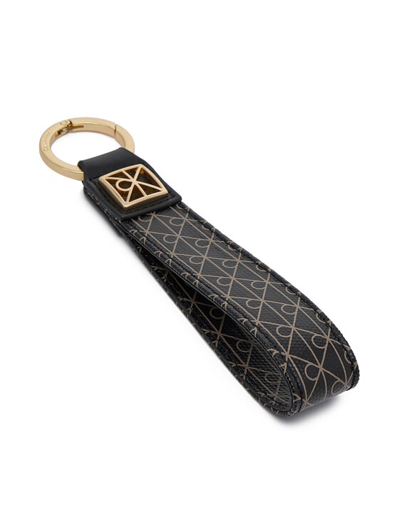 Calvin Klein Piekariņš Calvin Klein Emblem Aop Key Fob LV04F1099G Melns