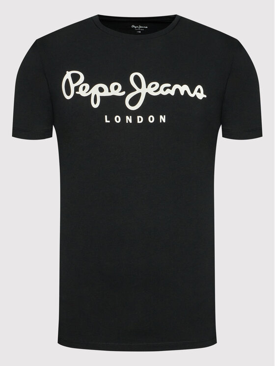 Pepe Jeans Pepe Jeans Футболка Original PM508210 Чорний Slim Fit