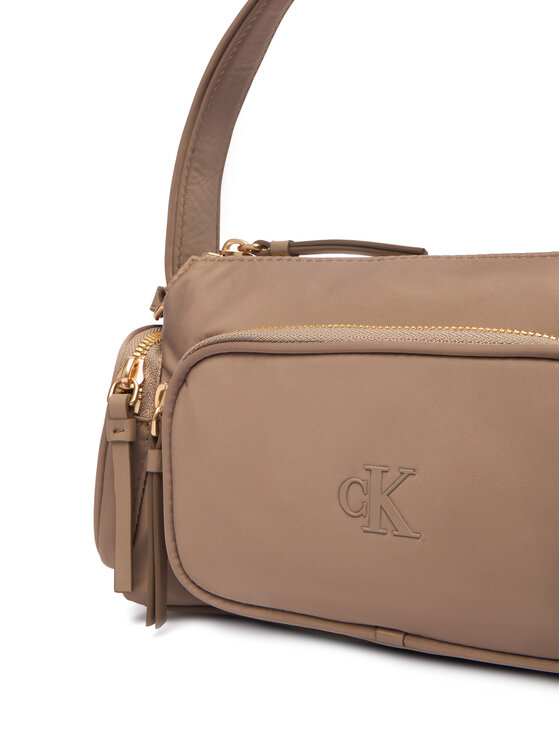 Calvin Klein Borsetta Calvin Klein Pocket Nylon Bag W/Strap LV04F3132G Beige